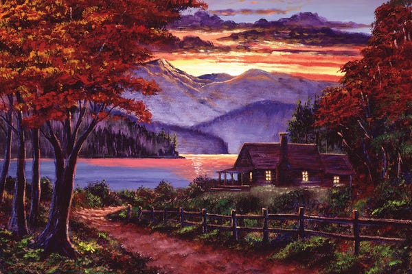 Cabins: Lonely Cabin by David Lloyd Glover