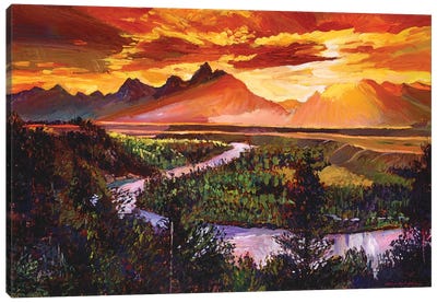 Majestic Morning Canvas Art Print - David Lloyd Glover
