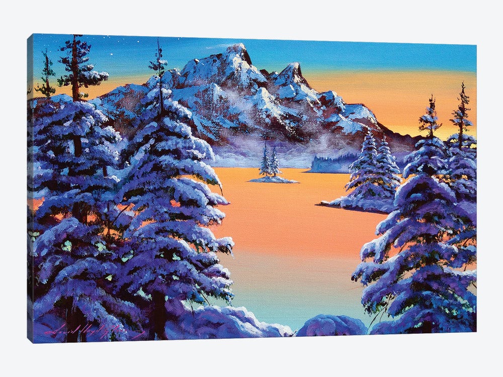 Mountain Sunset Ice by David Lloyd Glover 1-piece Canvas Wall Art