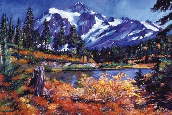 David Lloyd Glover: October Alpine Lake - Mount Shuksan by David Lloyd Glover