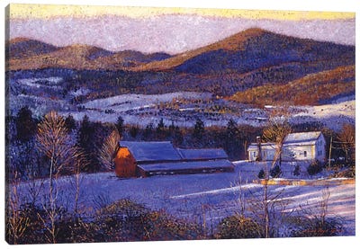 Ohio Winter Blue Canvas Art Print - Ohio Art