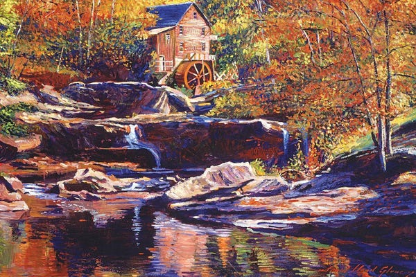 Watermills & Windmills: Old Stone Millhouse by David Lloyd Glover