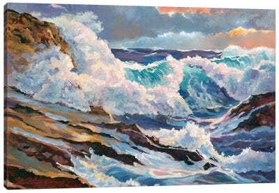 Pacific Storm Canvas Art Print - David Lloyd Glover