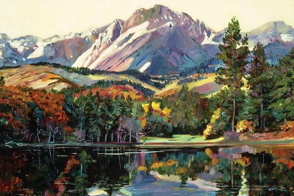 Snowy Mountains: Painter's Lake by David Lloyd Glover