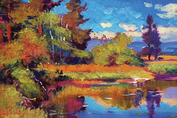 David Lloyd Glover: Pastoral Pond by David Lloyd Glover