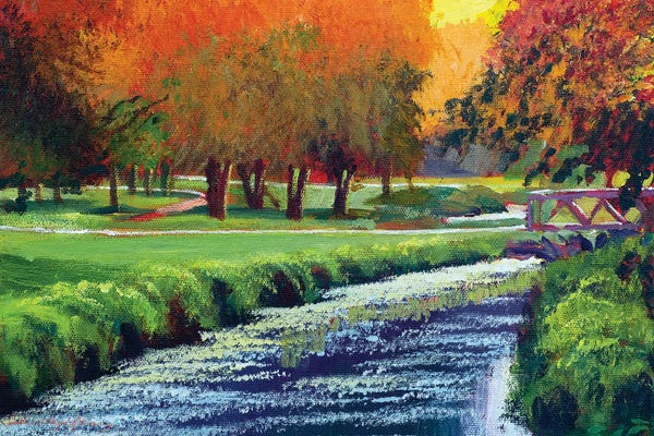 David Lloyd Glover: Path To The Footbridge by David Lloyd Glover