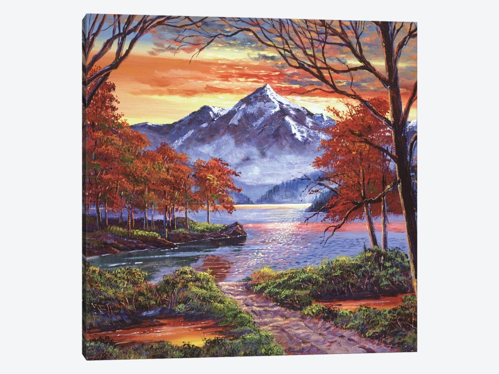Path To The Shimmering Lake by David Lloyd Glover 1-piece Canvas Print