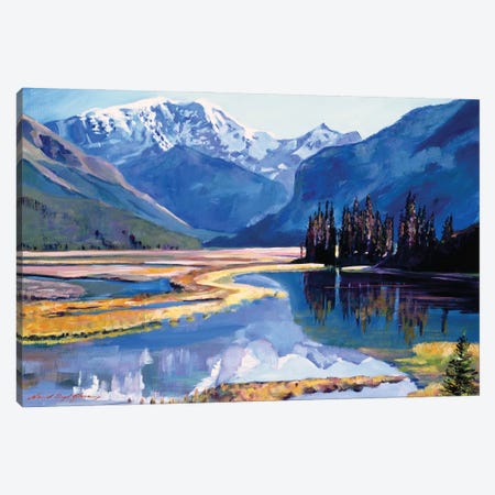 Peaceful River Valley Canvas Print #DLG139} by David Lloyd Glover Art Print