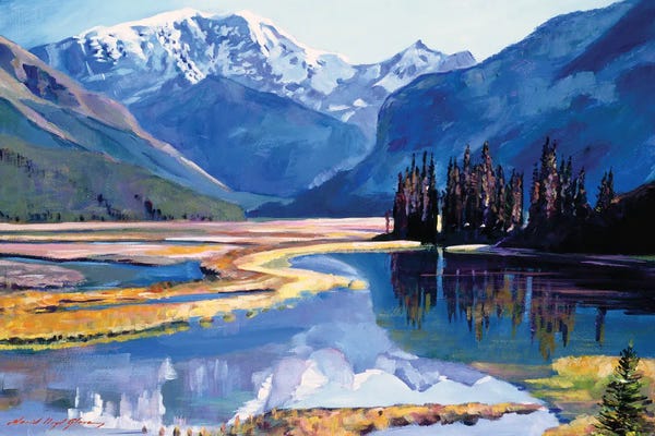 David Lloyd Glover: Peaceful River Valley by David Lloyd Glover
