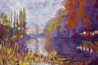 River Trees by David Lloyd Glover framed canvas print