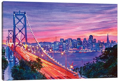 San Francisco Nights Canvas Art Print - San Francisco Skylines