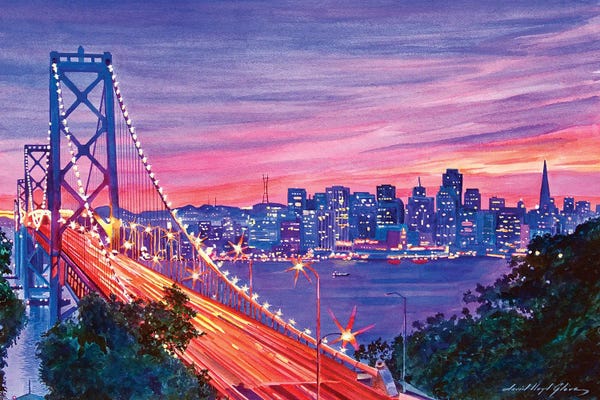 San Francisco Skylines: San Francisco Nights by David Lloyd Glover