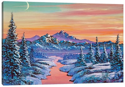 Snow River Canvas Art Print - David Lloyd Glover