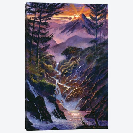 Waterfall Serenade Canvas Print #DLG18} by David Lloyd Glover Canvas Art Print
