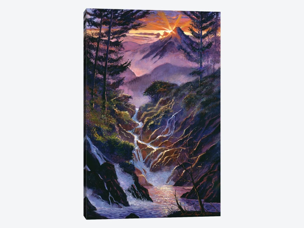 Waterfall Serenade by David Lloyd Glover 1-piece Canvas Art
