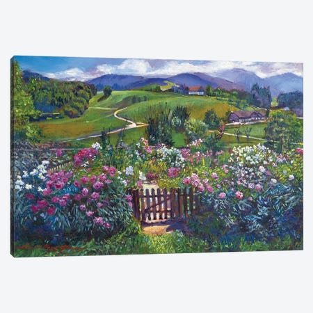 Spring Garden Gate Canvas Print #DLG193} by David Lloyd Glover Canvas Art Print
