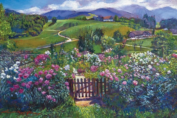 Gardens & Floral Landscapes: Spring Garden Gate by David Lloyd Glover