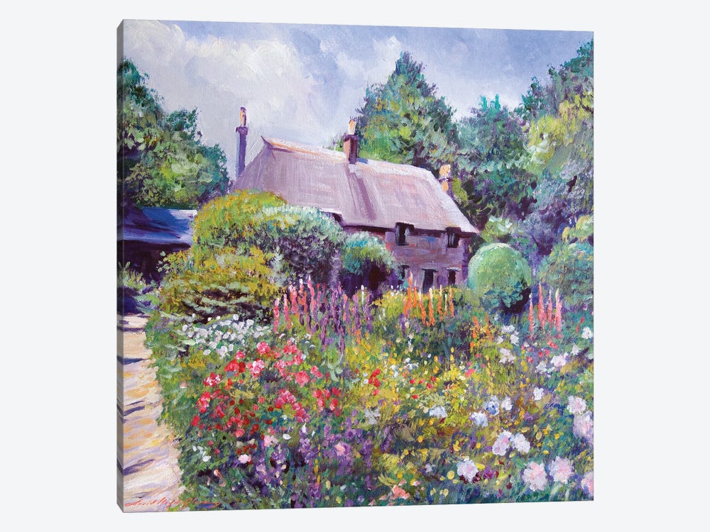 The Cotswold Cottage Carden by David Lloyd Glover 1-piece Canvas Art Print