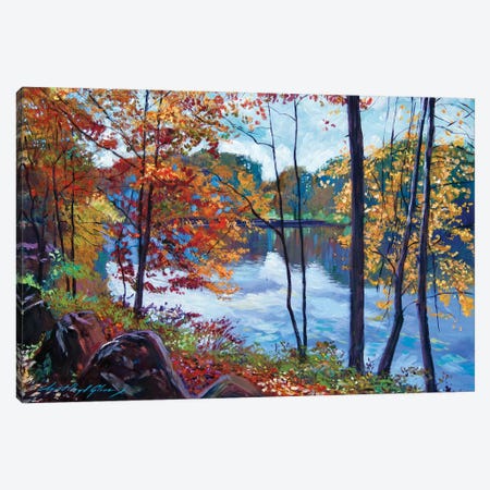 View Across The Lake Canvas Print #DLG215} by David Lloyd Glover Canvas Art Print