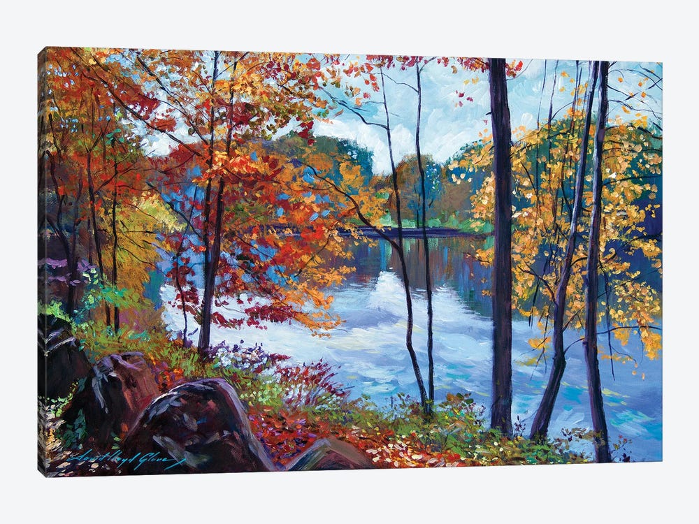 View Across The Lake by David Lloyd Glover 1-piece Canvas Wall Art