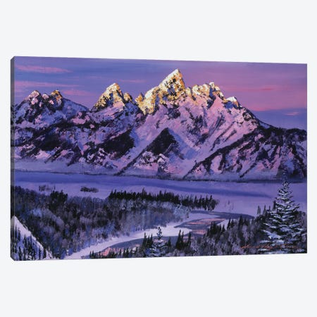 Winter Air Grand Tetons Canvas Print #DLG224} by David Lloyd Glover Canvas Artwork