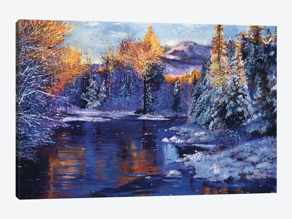 Winter Lake Memories by David Lloyd Glover 1-piece Canvas Print