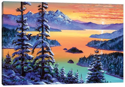 Winter Vista Canvas Art Print - David Lloyd Glover