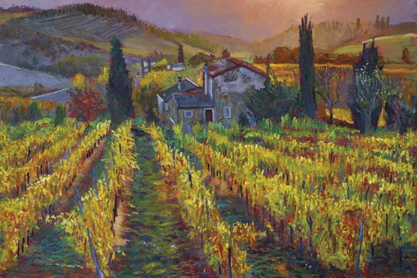 Artistic Travels: Tuscan Vineyard Harvest by David Lloyd Glover