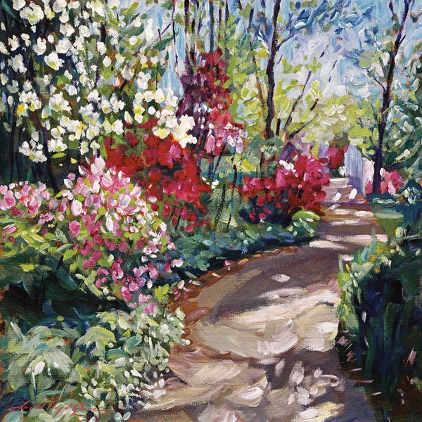 David Lloyd Glover: Along The Garden Path In Spring by David Lloyd Glover