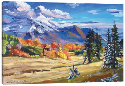 Autumn In The Foothills Canvas Art Print - David Lloyd Glover