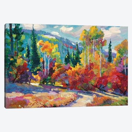 Autumn Path Canvas Print #DLG44} by David Lloyd Glover Canvas Art Print