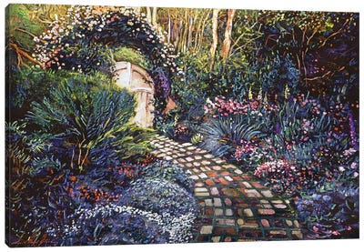 Brick Path To The Gate Canvas Art Print - David Lloyd Glover