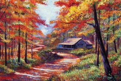 Cabin In The Woods by David Lloyd Glover canvas print