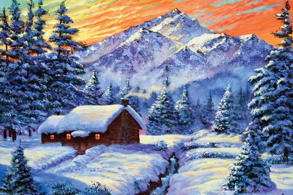 Rustic Winter: Christmas Morning by David Lloyd Glover