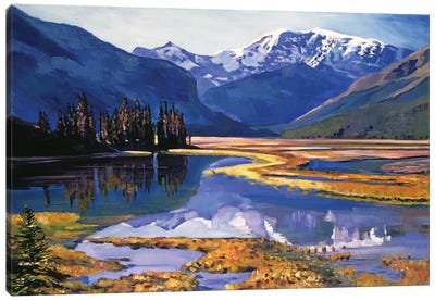 Cold River Valley Canvas Art Print - Valley Art
