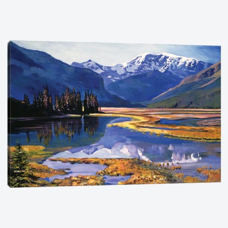 Cold River Valley Canvas Print #DLG65} by David Lloyd Glover Art Print