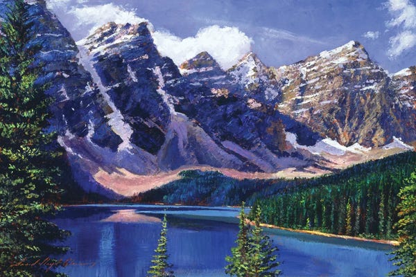 Snowy Mountains: Crystal Blue Waters by David Lloyd Glover