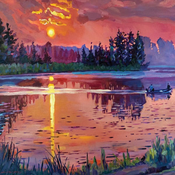 David Lloyd Glover: Trout Lake At Dawn by David Lloyd Glover