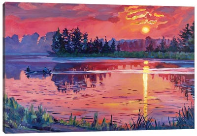 Daybreak Reflections Canvas Art Print - Reflective Moments