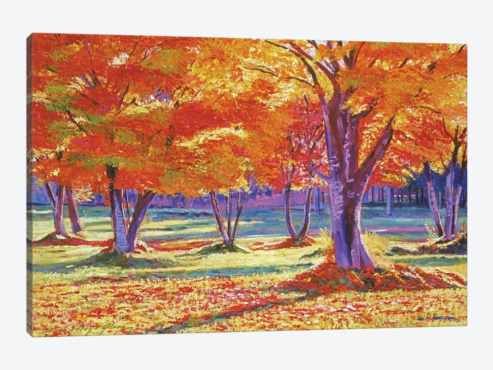 Fallen Autumn Leaves by David Lloyd Glover 1-piece Canvas Art Print