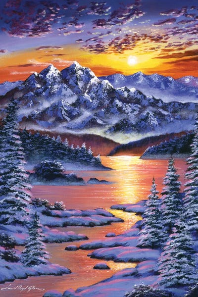 Frozen Sunset by David Lloyd Glover framed wall art