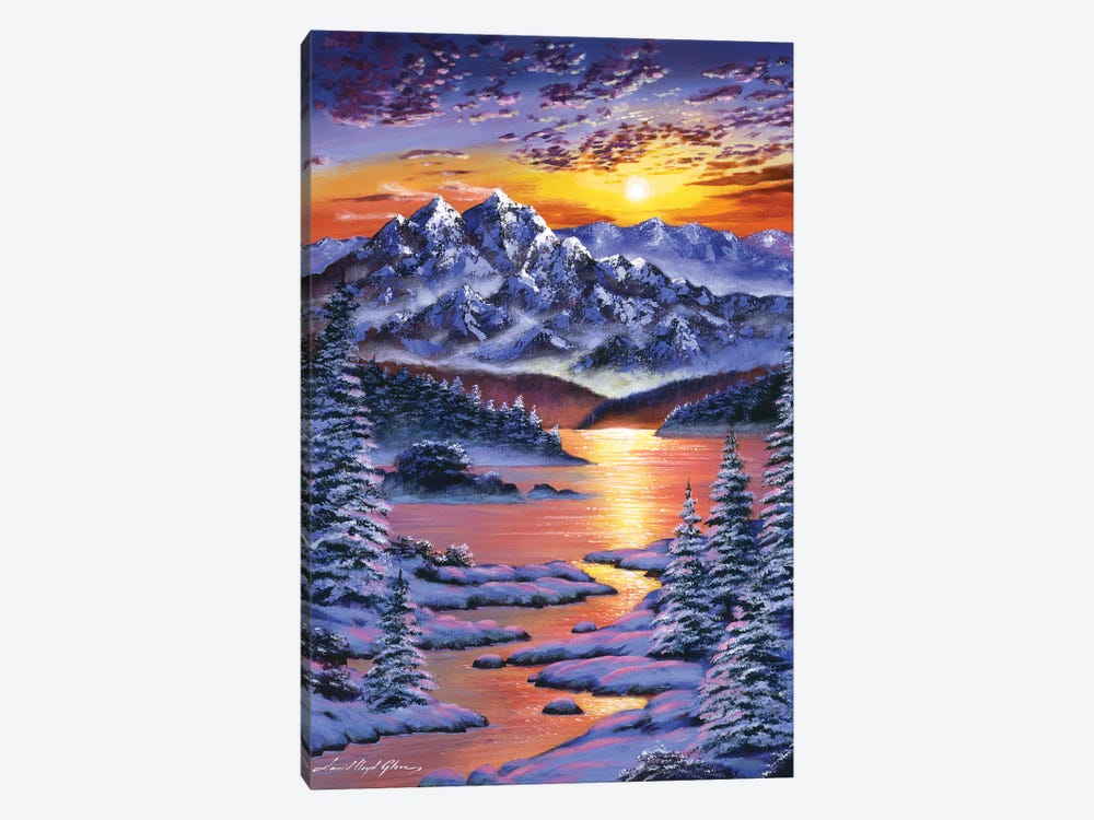 Frozen Sunset by David Lloyd Glover 1-piece Canvas Wall Art