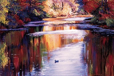 Gentle River In Autumn by David Lloyd Glover canvas print