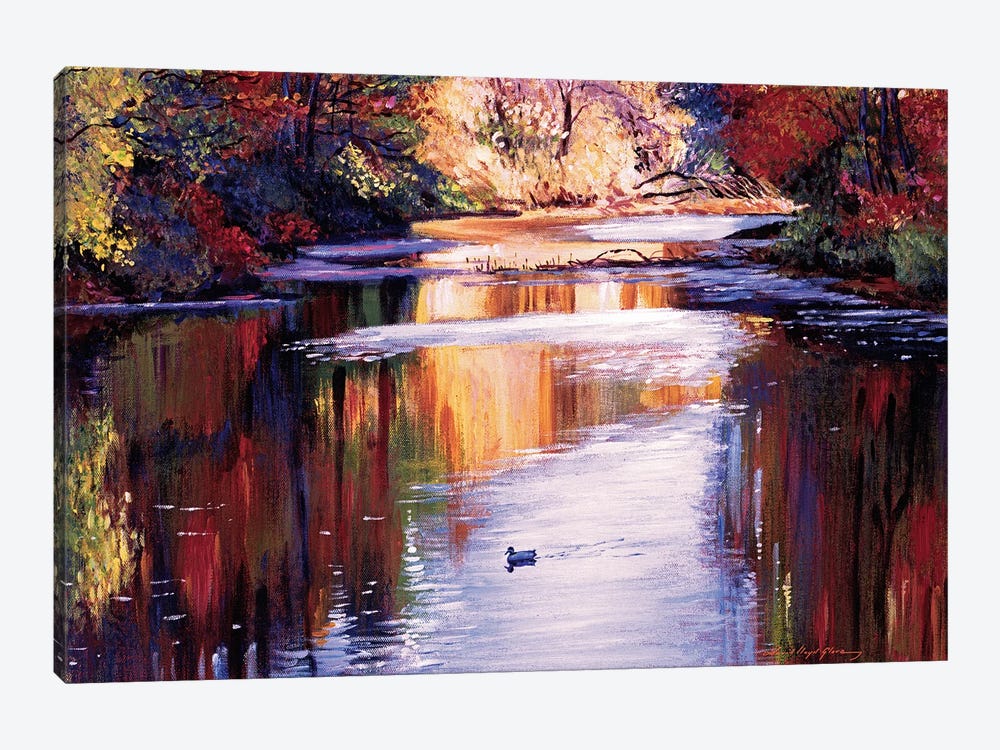 Gentle River In Autumn by David Lloyd Glover 1-piece Canvas Artwork
