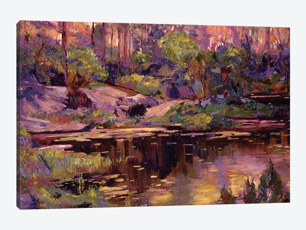Golden Hour At The Pond by David Lloyd Glover 1-piece Art Print