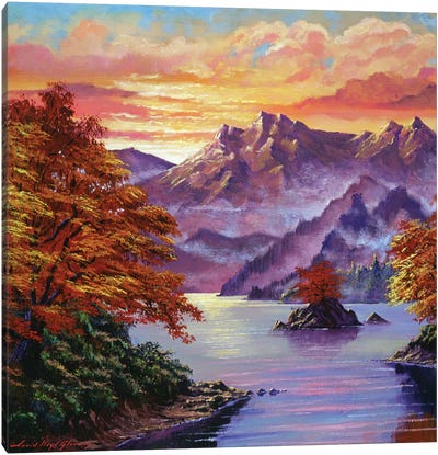 Majestic Blue Mountain Reflections Painting by David Lloyd Glover - Fine  Art America