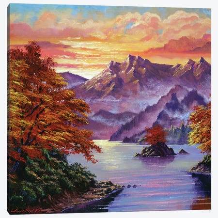 Golden Hour In The Shadow Canvas Print #DLG94} by David Lloyd Glover Canvas Artwork