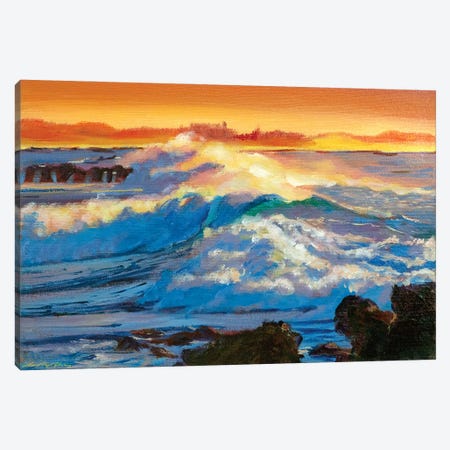 Hawaii Surf Canvas Print #DLG97} by David Lloyd Glover Canvas Art