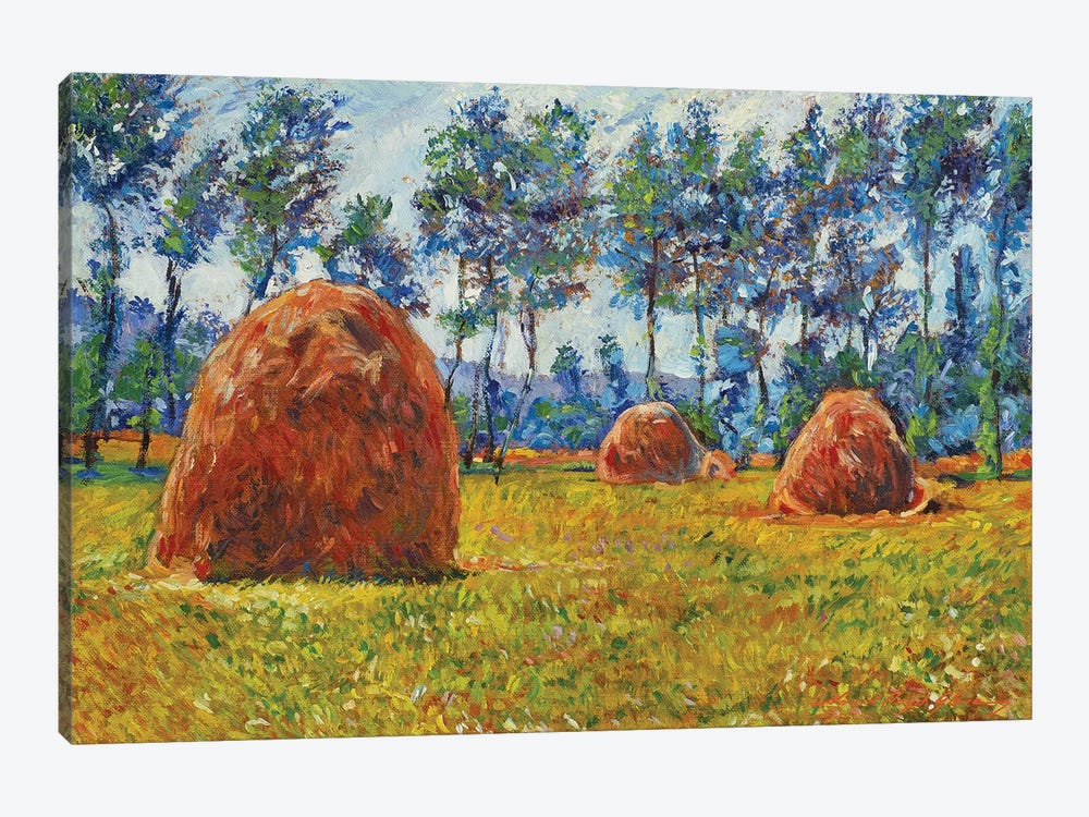 Haystacks by David Lloyd Glover 1-piece Canvas Artwork