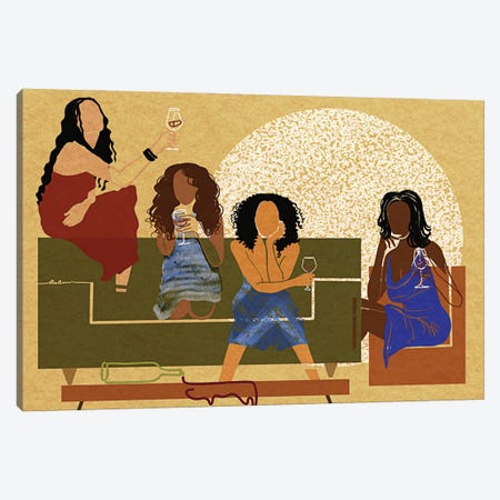 My Girlfriends Canvas Print #DLH44} by DeeLashee Artistry Canvas Artwork
